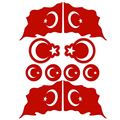 STİCKER SET A4-11 TÜRK BAYRAĞI Resimi