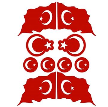 STİCKER SET A4-11 TÜRK BAYRAĞI Resimi