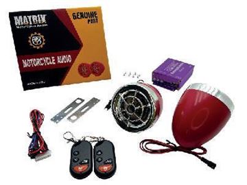 MP3 SES SİSTEMİ BLUETOOTH'LU KIRMIZI NİKEL Resimi