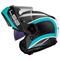 LS2 STROBE 2 VICTORY MAT TITANIUM-BEYAZ-METAL MAVİ KASK ÇENE AÇILIR Resimi