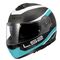 LS2 STROBE 2 VICTORY MAT TITANIUM-BEYAZ-METAL MAVİ KASK ÇENE AÇILIR Resimi
