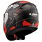 LS2 RAPID 2 RAVEN MAT SİYAH-BEYAZ-KIRMIZI KASK Resimi